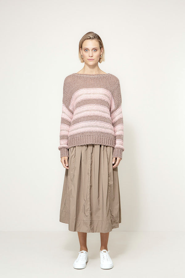 Strickpullover mit Alpaka | Taupe