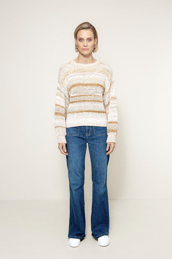Strickpullover mit Alpaka | Creme