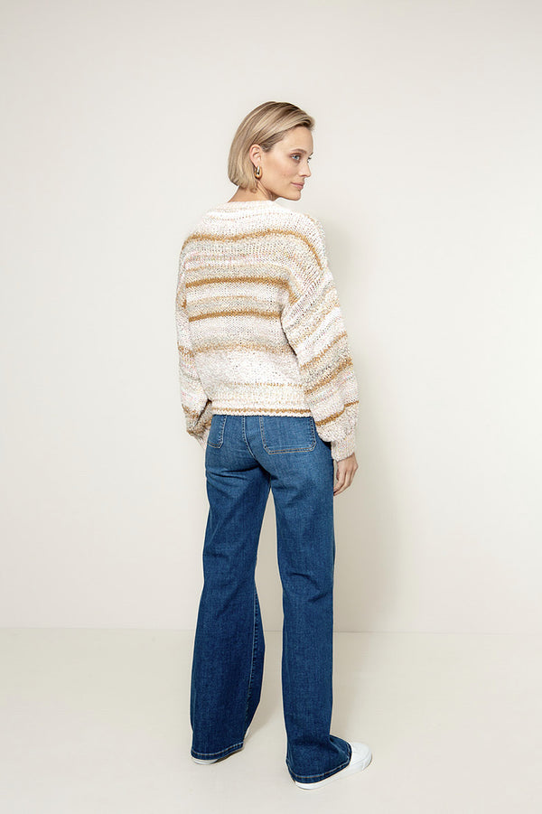 Strickpullover mit Alpaka | Creme