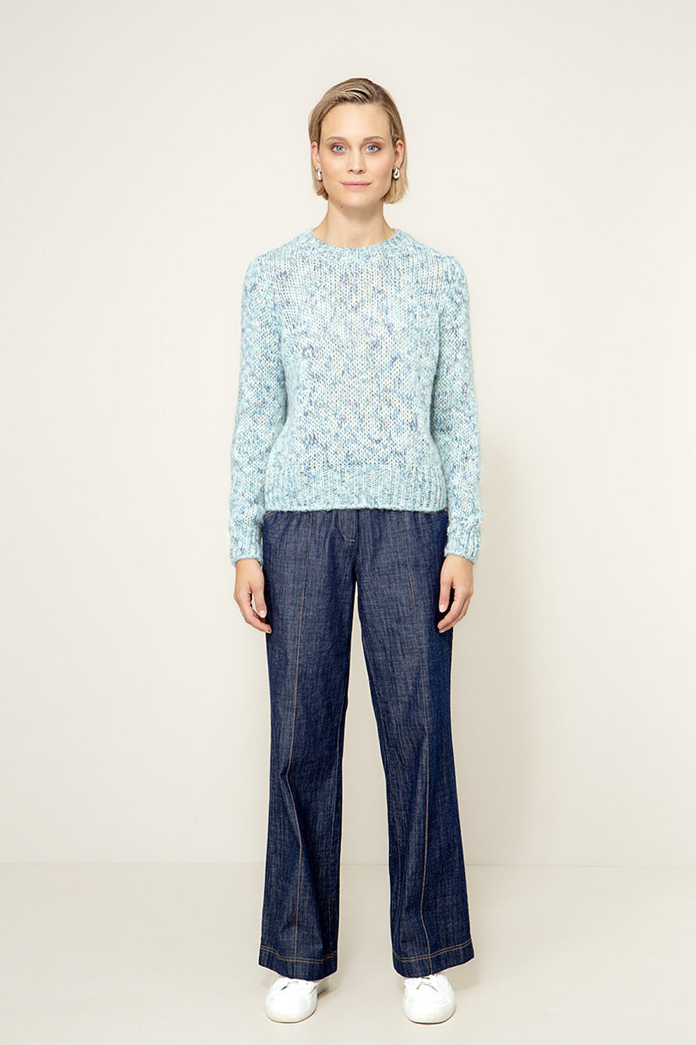 Strickpullover mit Mohair | light Teal