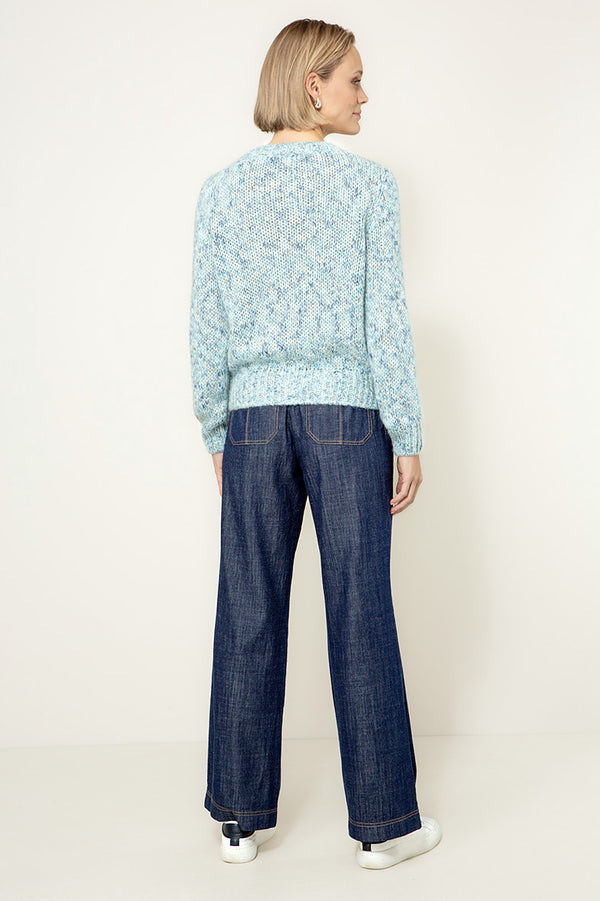 Strickpullover mit Mohair | light Teal