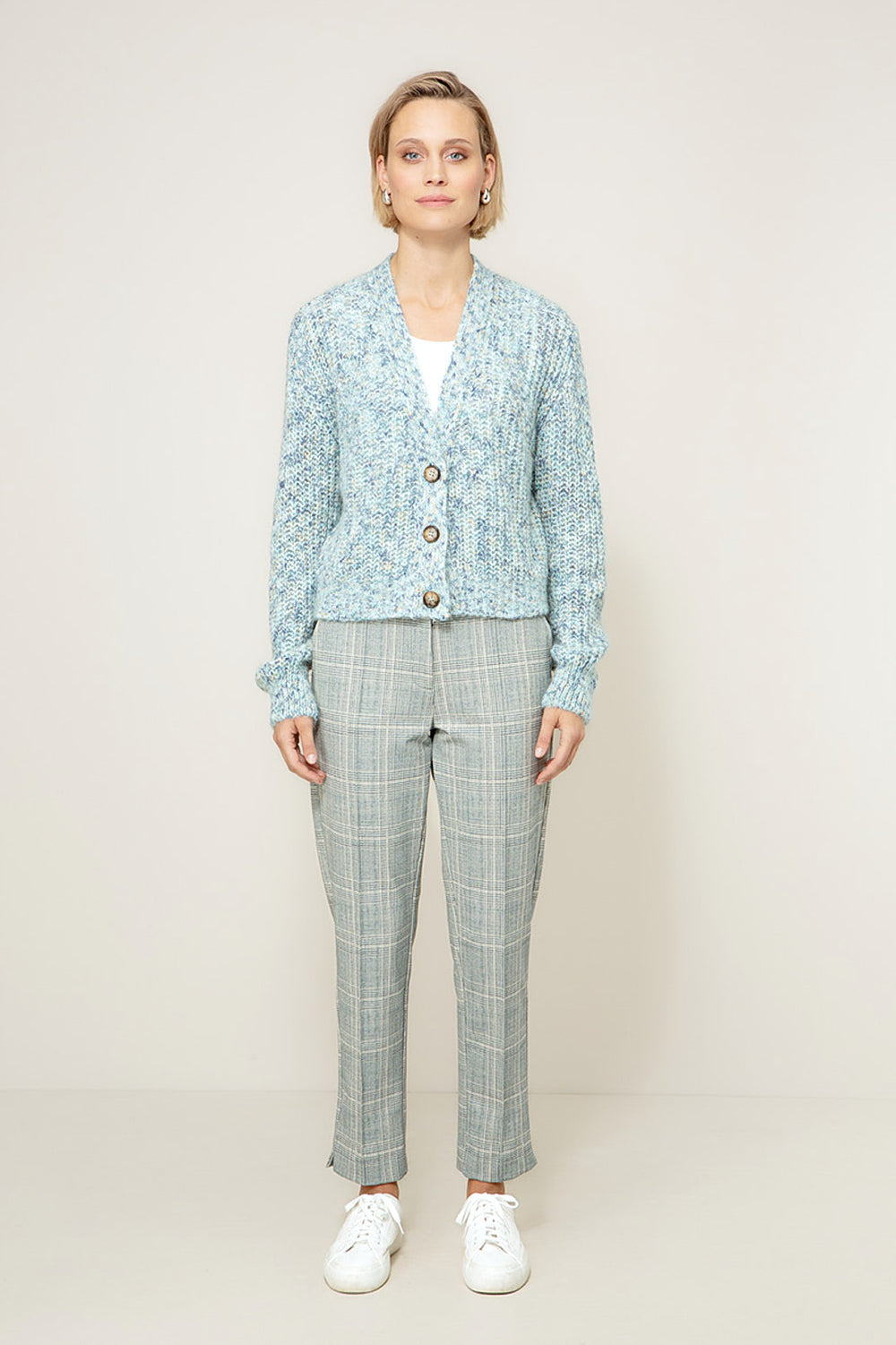 Strickjacke mit Mohair | light Teal