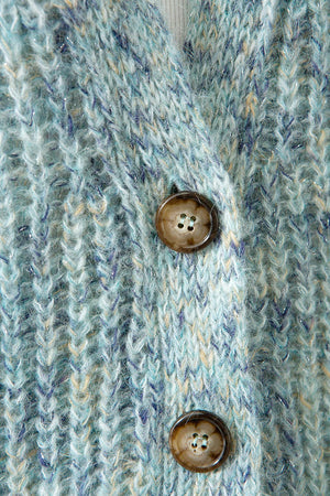 Strickjacke mit Mohair | light Teal