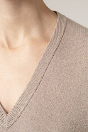 Strickshirt im Viscose-Mix | Taupe