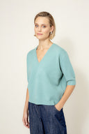 Strickshirt im Viscose-Mix | light Teal