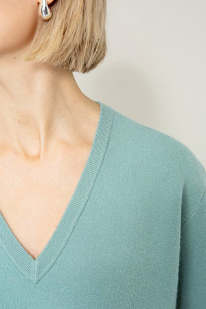 Strickshirt im Viscose-Mix | light Teal