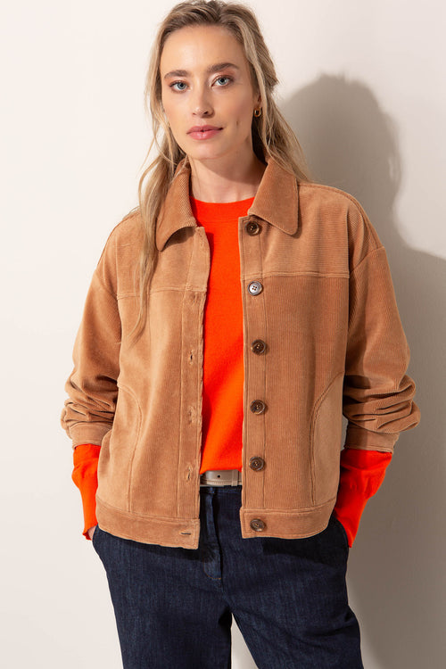Jacke in Jersey Cord