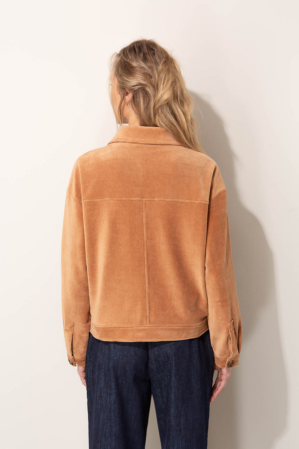 Jacke in Jersey Cord