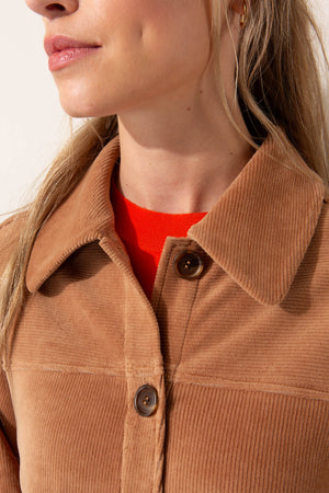 Jacke in Jersey Cord