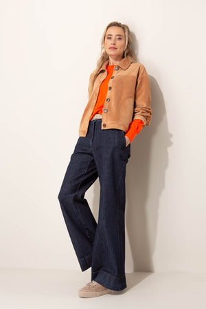 Jacke in Jersey Cord