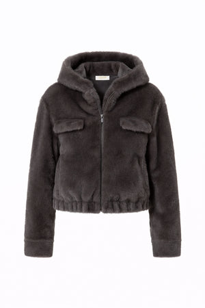 Kurzjacke in Faux Fur