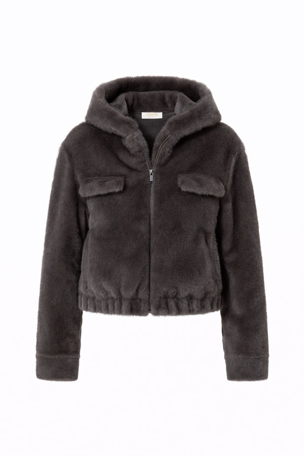 Kurzjacke in Faux Fur