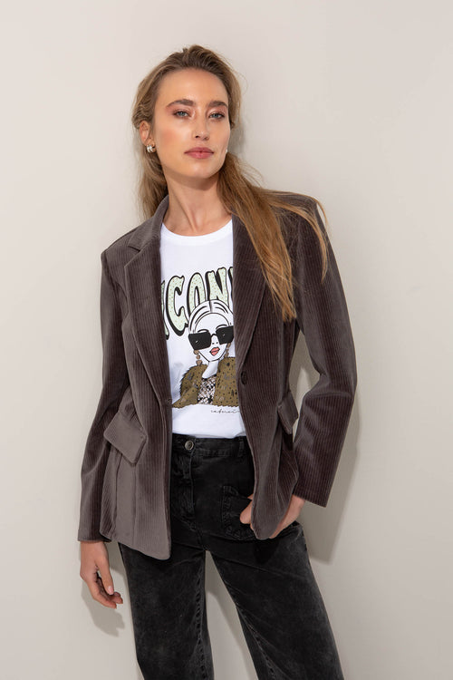 Blazer in Jersey Wide Cord