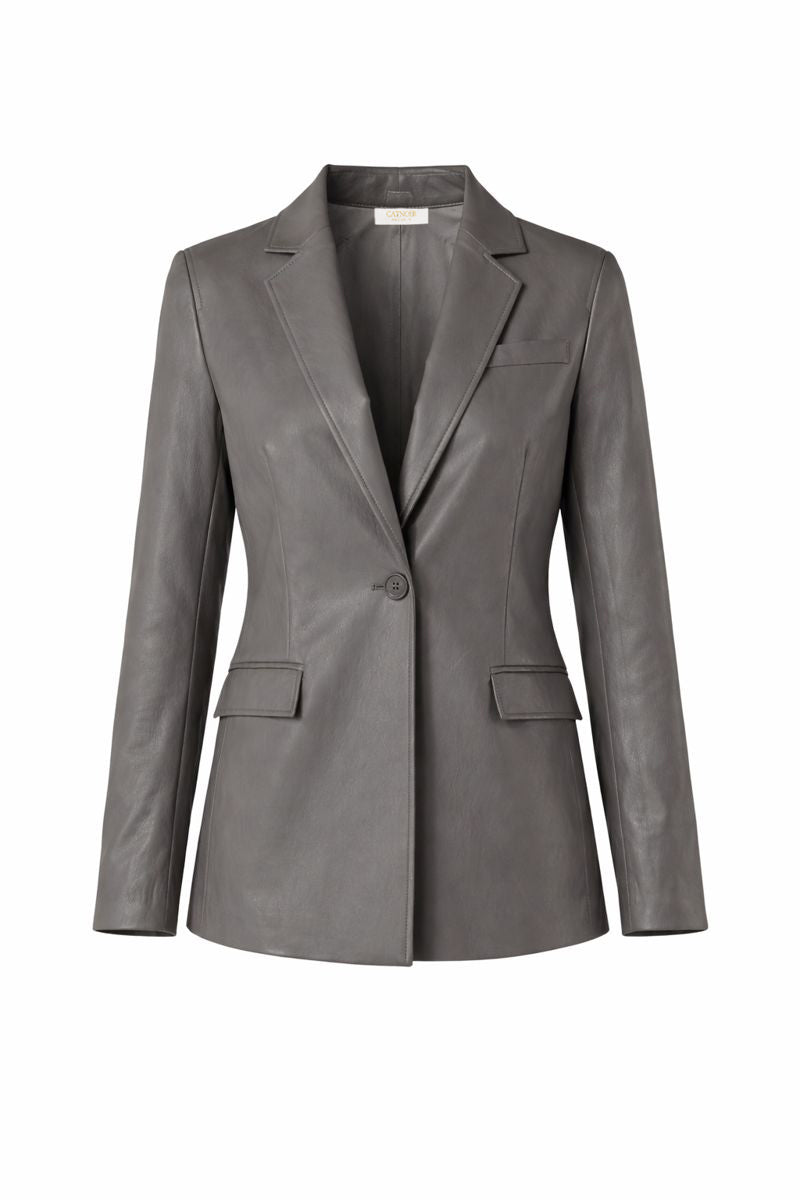 Blazer in Lederoptik
