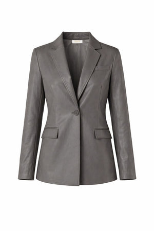 Blazer in Lederoptik