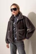 Jacke in faux Fur
