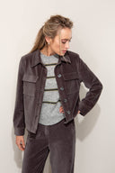 Jacke in Jersey Wide Cord