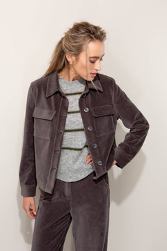 Jacke in Jersey Wide Cord