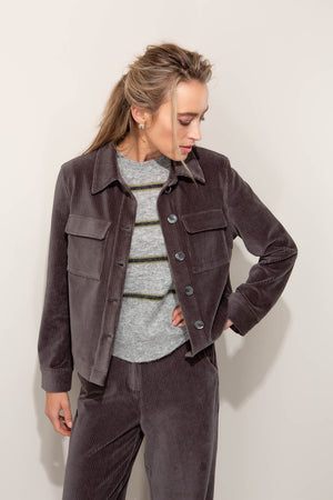 Jacke in Jersey Wide Cord