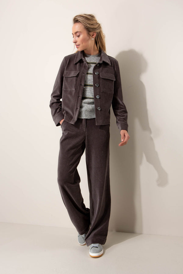 Jacke in Jersey Wide Cord