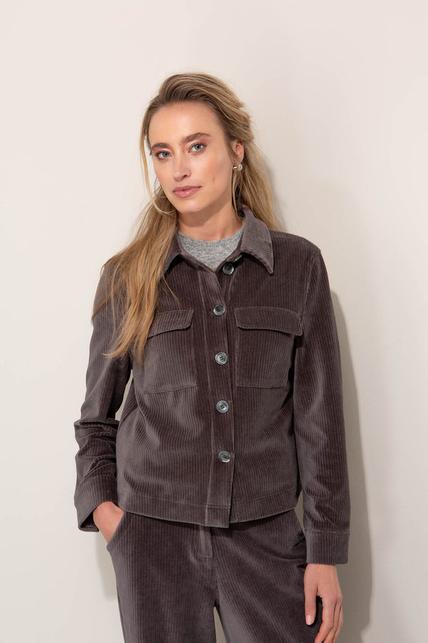 Jacke in Jersey Wide Cord