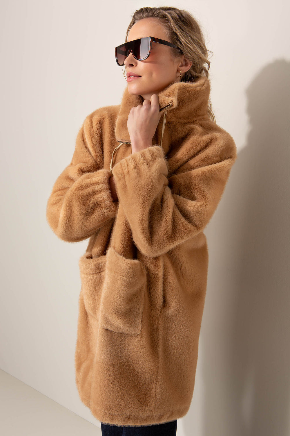 Jacke in faux Fur