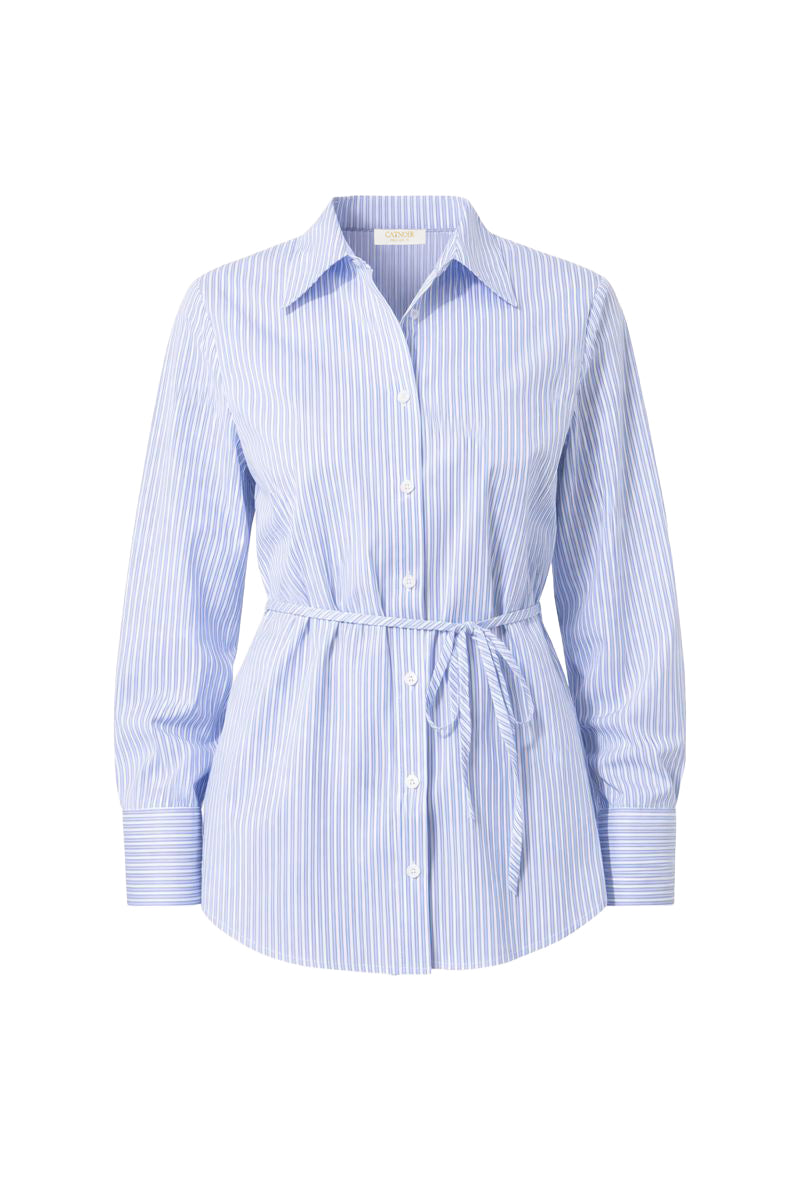 Baumwollbluse mit Taillenschnürung
