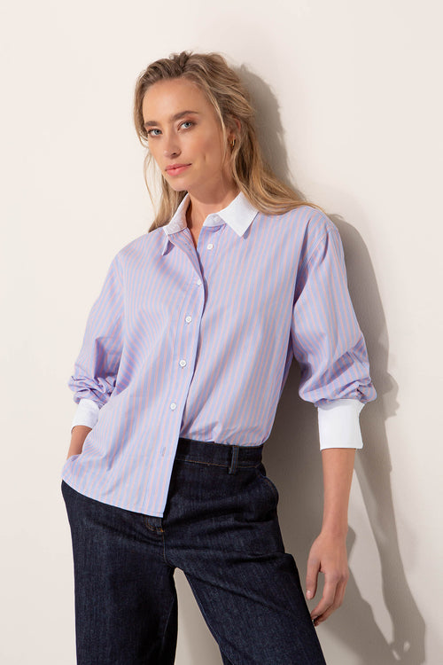 Bluse in Baumwoll-Lyocell-Mix
