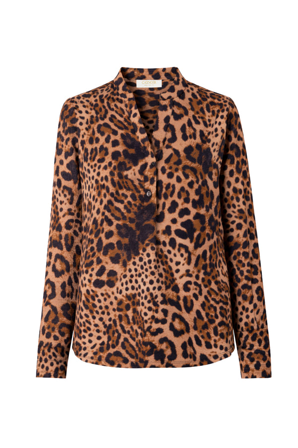 Bluse aus Viskose-Crêpe mit Print