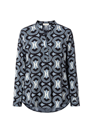 Bluse aus Viskose-Crêpe mit Print