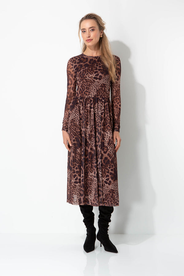 Meshkleid in Print