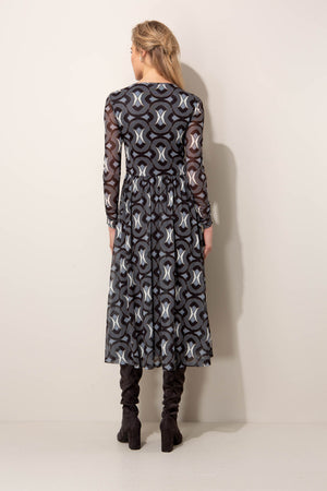 Meshkleid in Print