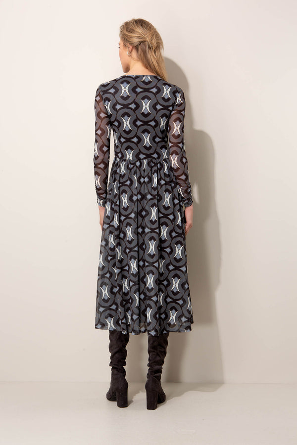 Meshkleid in Print