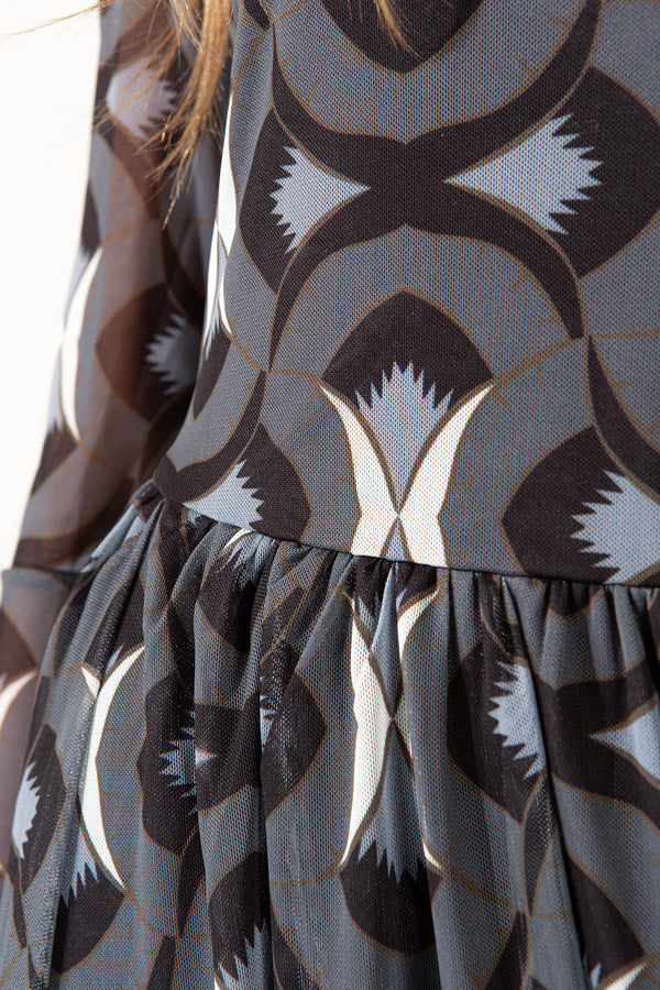 Meshkleid in Print
