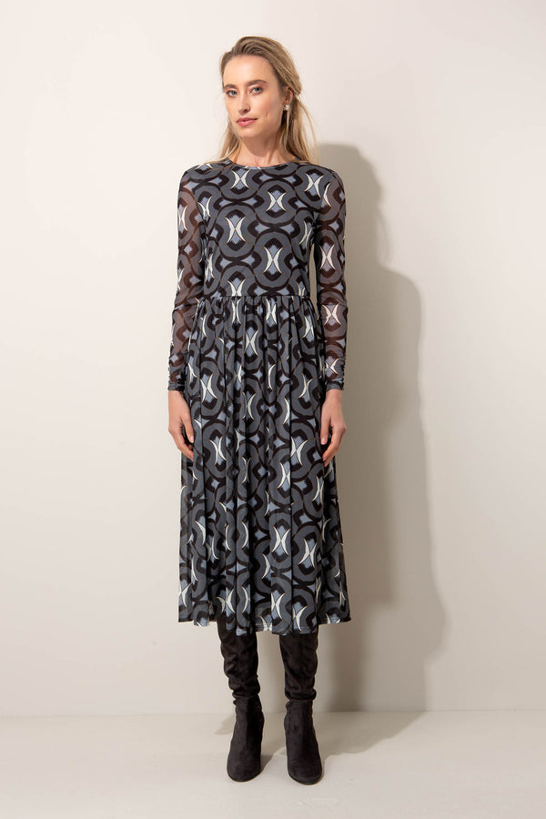 Meshkleid in Print