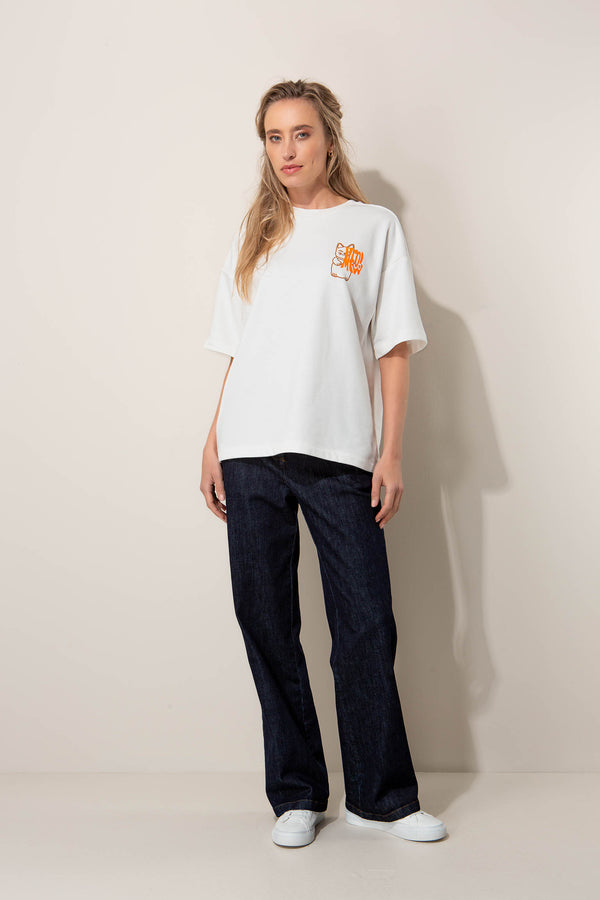 T-Shirt mit Rücken-Placement
