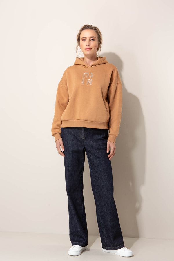 Sweatshirt Noir mit Stickerei