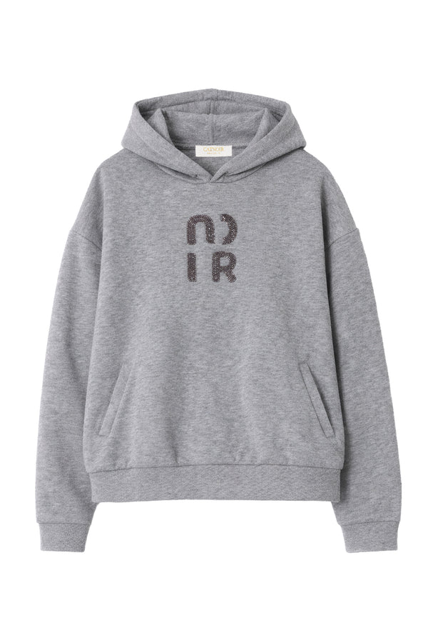 Sweatshirt Noir mit Stickerei