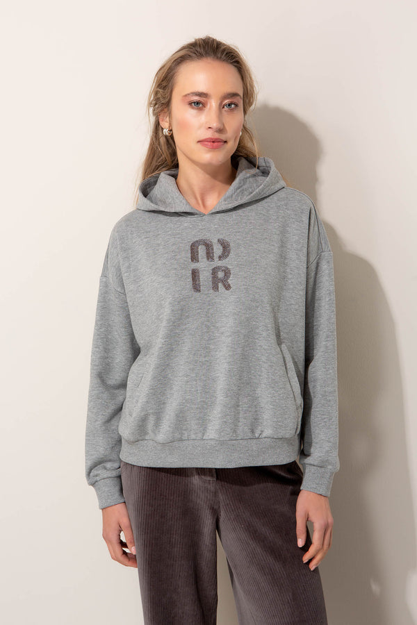 Sweatshirt Noir mit Stickerei