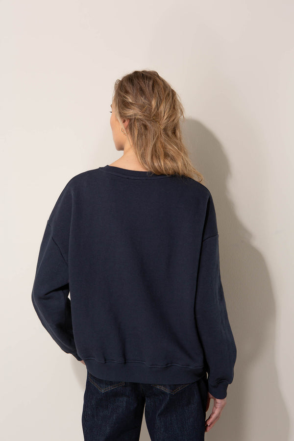 Sweatshirt mit Statement-Print