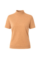 Kurzarm-Strickshirt aus Viskose-Mix