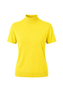 Kurzarm-Strickshirt aus Viskose-Mix