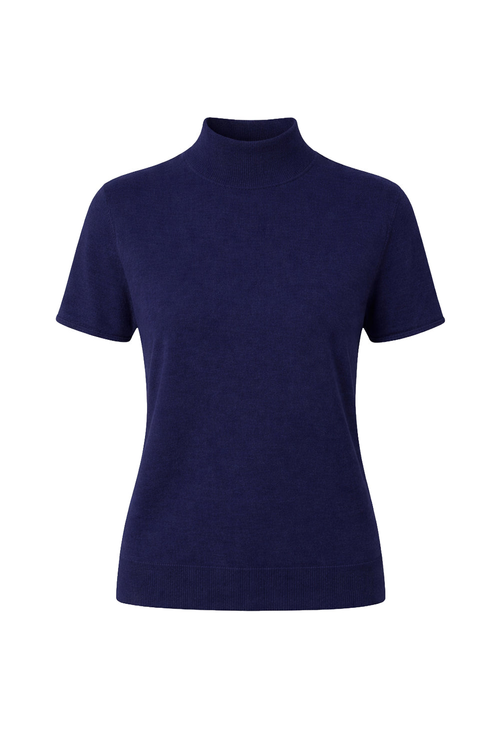 Kurzarm-Strickshirt aus Viskose-Mix