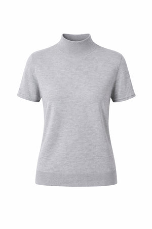 Kurzarm-Strickshirt aus Viskose-Mix
