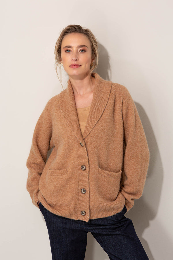 Strickjacke aus Alpaka-Woll-Mix