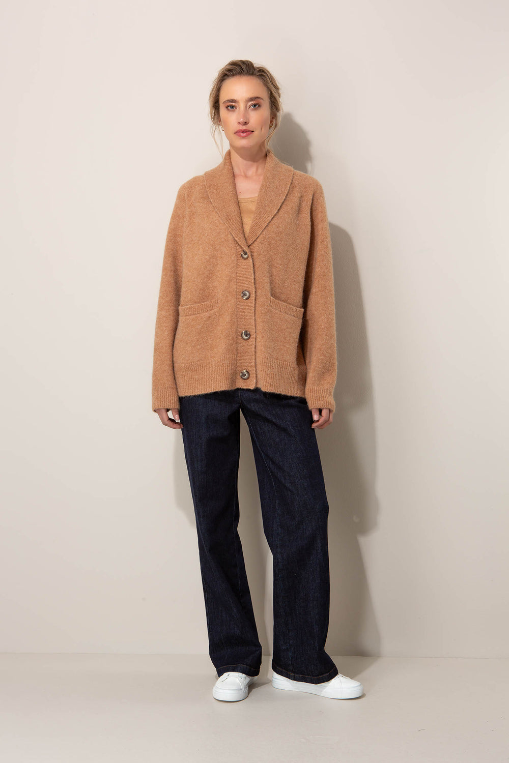 Strickjacke aus Alpaka-Woll-Mix