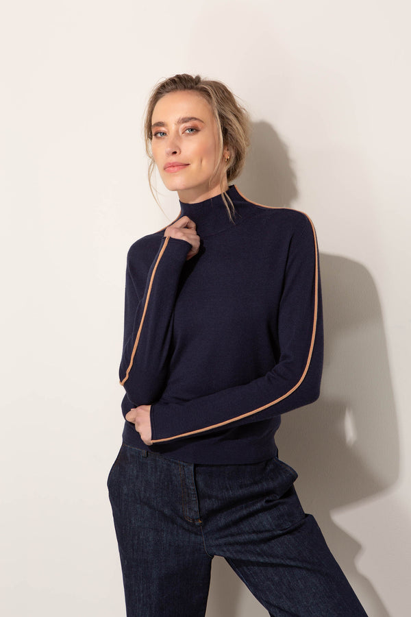 Strickshirt in Viskose-Mix