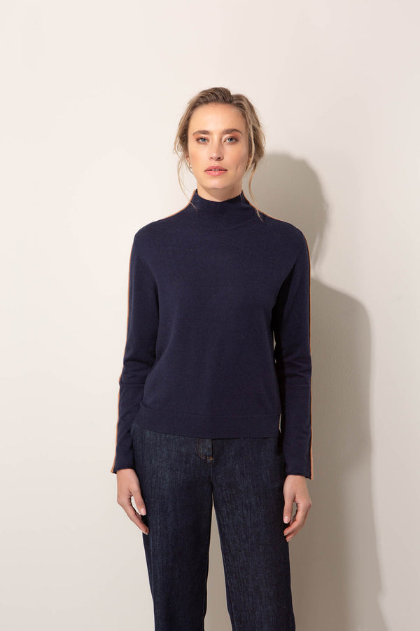 Strickshirt in Viskose-Mix