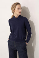 Strickpullover mit Wickelkragen