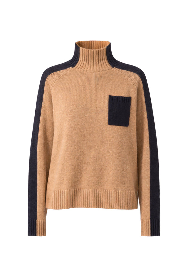 Stehkragenpullover mit Wolle
